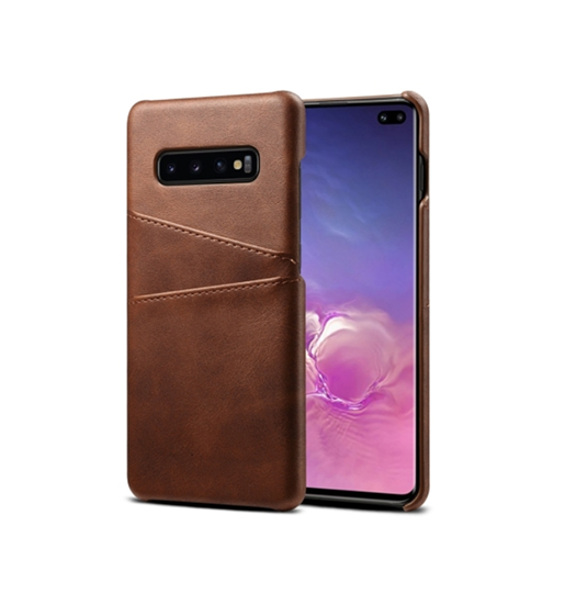 Samsung Galaxy S10 | Samsung Galaxy S10 - NX Design Læder Bagcover - Brun - DELUXECOVERS.DK