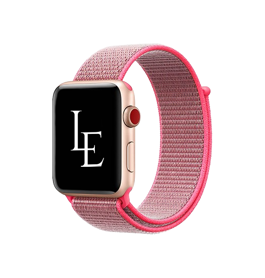Apple Watch 42-49mm | Apple Watch (42/44/SE/45/46/49mm) - L'Empiri™ Nylon Velcro Rem - Rød - DELUXECOVERS.DK