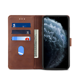 iPhone 11 Pro Max | iPhone 11 Pro Max - GUSSIM™ Læder Cover / Etui M. Kortholder - Brun - DELUXECOVERS.DK
