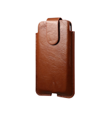 Huawei Y5/Y6/Y7/Y8/Y9 | Huawei Y5/Y6/Y7/Y8/Y9 - Mont Blanc Ægte Læder Bælte Sleeve - Brun - DELUXECOVERS.DK