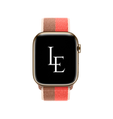 Apple Watch 42-49mm | Apple Watch (42/44/SE/45/46/49mm) - L'Empiri™ Sport+ Nylon Velcro Rem - Brun/Rød - DELUXECOVERS.DK