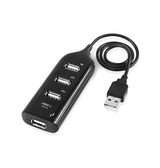 Adapter | USB-A | Hub 4 Port - Adapter - Sort - DELUXECOVERS.DK