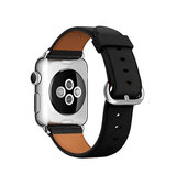 Apple Watch 38-42mm | Apple Watch (38/40/SE/41/42mm) - Deluxe™ Classic Læder Rem - Black - DELUXECOVERS.DK