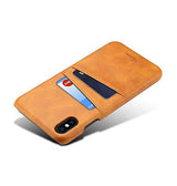 iPhone XS Max | iPhone XS Max - NX Design Læder Bagcover Pung - Lysebrun - DELUXECOVERS.DK
