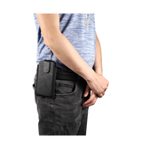  | Samsung Galaxy A7/A6+/A6/A5 - Mont Blanc Ægte Læder Bælte Sleeve - Sort - DELUXECOVERS.DK
