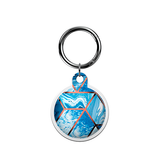 Airtag | Apple AirTag 1/2 UNIQ™ Marble Silikone Keychain / Nøglering - Koboltblå - DELUXECOVERS.DK