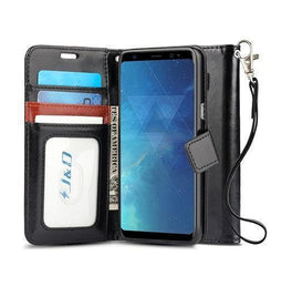 Samsung Galaxy S8 | Samsung Galaxy S8 - Vintage 2-i-1 Læder Etui M. Aftageligt Cover - Sort/Grå - DELUXECOVERS.DK