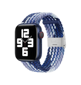 Apple Watch 42-49mm | Apple Watch (42/44/SE/45/46/49mm) - Deluxe™ Woven Flettet Loop Rem - Blå - DELUXECOVERS.DK