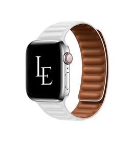 Apple Watch 38-42mm | Apple Watch (38/40/SE/41/42mm) - L'Empiri™ Magnetisk Læder Rem - Hvid - DELUXECOVERS.DK