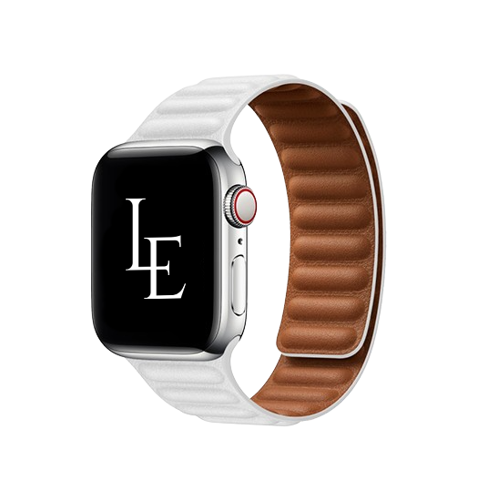 Apple Watch 38-42mm | Apple Watch (38/40/SE/41/42mm) - L'Empiri™ Magnetisk Læder Rem - Hvid - DELUXECOVERS.DK