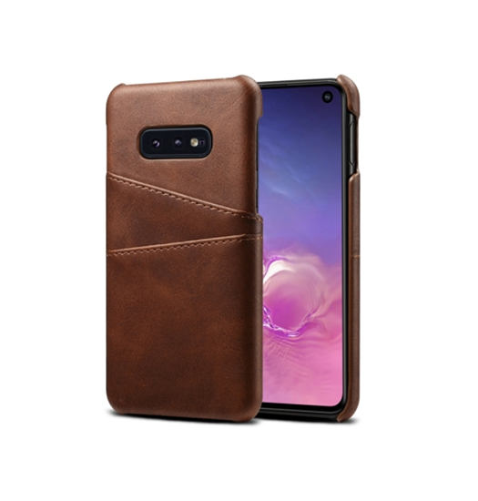 Samsung Galaxy S10e | Samsung Galaxy S10e - NX Design Læder Bagcover - Brun - DELUXECOVERS.DK