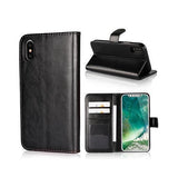 iPhone XS Max | iPhone XS Max - Vintage 2-i-1 plånboksfodral i läder med avtagbart skal - Svart/Grå - DELUXECOVERS.SE