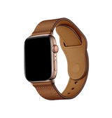 Apple Watch 38-42mm | Apple Watch (38/40/SE/41/42mm) - FINESSE Ægte Læder Rem - Brun - DELUXECOVERS.DK