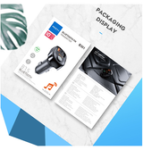 Bluetooth-mottagare | ROCK™ | Bluetooth FM-sändare / Transmitter till Bil - QC3.0 - Svart - DELUXECOVERS.SE