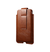 Huawei P30 Pro | Huawei P30 Pro - Mont Blanc Ægte Læder Bælte Sleeve - Brun - DELUXECOVERS.DK