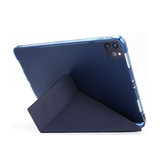 iPad Air 6 13" 2024 | iPad Air 13" (2024/2025/2026) - Orgami Trifold Læder Cover M. Stander - Navy - DELUXECOVERS.DK