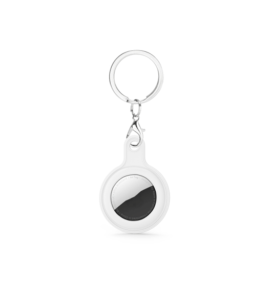 Airtag | Apple AirTag 1/2 Deluxe™ Silikone Nøglering - Hvid - DELUXECOVERS.DK