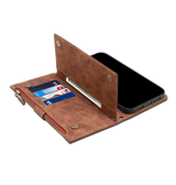 iPhone 12 Mini | iPhone 12 Mini - ESEBLE™ Vegan-Læder Cover Etui M. Pung - Brun - DELUXECOVERS.DK