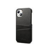 iPhone 14 Max | iPhone 14 Plus - NX Design™ Læder Cover M. Kortholder - Sort - DELUXECOVERS.DK