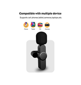 Mikrofon | Trådløs Mikrofon til Mobil & Tablet (USB-C) V.2.0 – Sort - DELUXECOVERS.DK