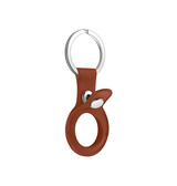 Airtag | Apple AirTag 1/2 Retro Diary™ Vegan Læder Keychain / Nøglering - Brun - DELUXECOVERS.DK
