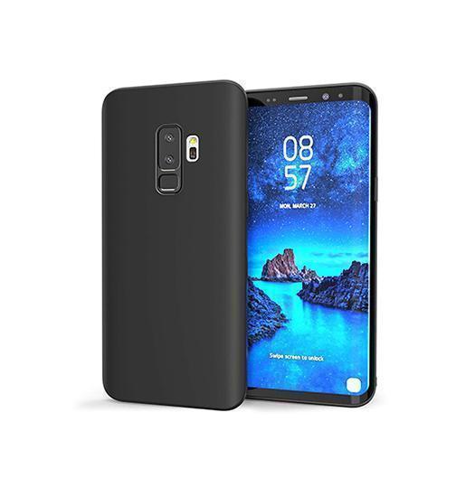 Samsung Galaxy S9+ | Samsung Galaxy S9+ (Plus) - Novo Frosted Matte Slim Silikone Cover - Sort - DELUXECOVERS.DK
