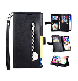 iPhone 13 Mini | iPhone 13 Mini - Platinum Multi Etui M. 9 Kort Pung - Sort - DELUXECOVERS.DK