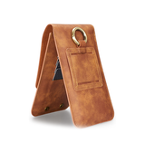 iPhone 12 | iPhone 12 - DG.MING™ Læder Bælte Sleeve M. Kortholder - Brun - DELUXECOVERS.DK