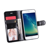 iPhone 6 Plus / 6s Plus | iPhone 6/6s Plus - Vintage 2-i-1 plånboksfodral i läder med avtagbart skal - Svart/Grå - DELUXECOVERS.SE