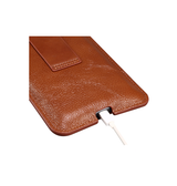 Samsung Galaxy S7 Edge | Samsung Galaxy S7 Edge - Mont Blanc Ægte Læder Bælte Sleeve - Brun - DELUXECOVERS.DK
