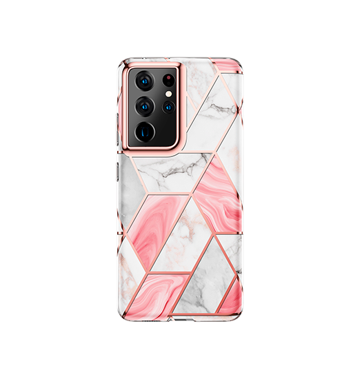 Samsung Galaxy S21 Ultra | Samsung S21 Ultra - UNIQ™ Marble Silikone Cover - Rose Pearl - DELUXECOVERS.DK