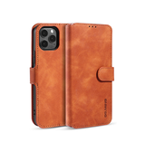 iPhone 12 Pro | iPhone 12 Pro - DG.MING™ Classical Læder Etui / Taske M. Pung - Brun - DELUXECOVERS.DK