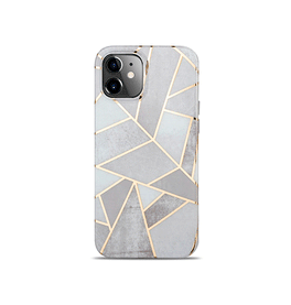 iPhone 12 | iPhone 12 - DELUXE™ Marble  Silikone Cover - Carrara - DELUXECOVERS.DK