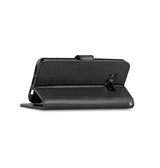 Samsung Galaxy S8 | Samsung Galaxy S8 - Vintage 2-i-1 läderfodral med avtagbart skal - Svart/Grå - DELUXECOVERS.SE