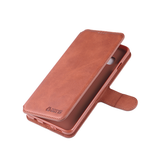 Samsung Galaxy S10+ | Samsung Galaxy S10+ (Plus) - AZNS™ Diary Læder Etui / Taske M. Pung - Brun - DELUXECOVERS.DK