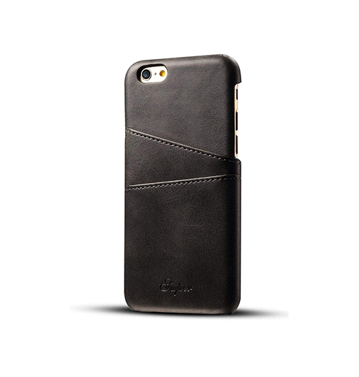 iPhone 6 Plus / 6s Plus | iPhone 6/6s Plus - NX Design™ Læder Cover M. Kortholder - Sort - DELUXECOVERS.DK