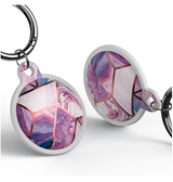 Airtag | Apple AirTag 1/2 UNIQ™ Marble Silikone Keychain / Nøglering - Lilla - DELUXECOVERS.DK