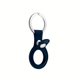 Airtag | Apple AirTag 1/2 Retro Diary™ Vegan Læder Keychain / Nøglering - Navy - DELUXECOVERS.DK
