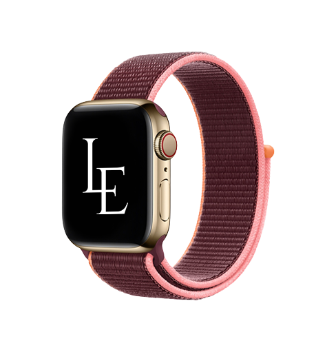 Apple Watch 42-49mm | Apple Watch (42/44/SE/45/46/49mm) - L'Empiri™ Sport+ Nylon Velcro Rem - Blomme - DELUXECOVERS.DK