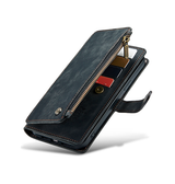 iPhone 14 Pro | iPhone 14 Pro - CaseMe™ multifunktionellt plånboksfodral i läder - Svart - DELUXECOVERS.SE