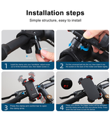 Mobilholdere til Cykel | JOYROOM™ | Stærk Holder til Cykel / Motorcykel - Sort/Rød - DELUXECOVERS.DK