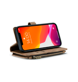 iPhone 11 Pro Max | iPhone 11 Pro Max - CaseMe™ Multifunktionel Læder Etui / Pung - Brun - DELUXECOVERS.DK