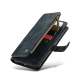 iPhone 13 Mini | iPhone 13 Mini - CaseMe™ multifunktionellt plånboksfodral i läder - Svart - DELUXECOVERS.SE