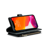 iPhone 11 | iPhone 11 - CaseMe™ multifunktionellt plånboksfodral i läder - Svart - DELUXECOVERS.SE