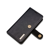 iPhone 7 / 8 / SE (2020/2022) | iPhone 7/8/SE(2020/2022) - Vintage 2-i-1 plånboksfodral i läder (avtagbart skal) – Svart – DG.MING™ - DELUXECOVERS.SE