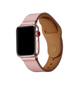 Apple Watch 38-42mm | Apple Watch (38/40/SE/41/42mm) - FINESSE Ægte Læder Rem - Rose - DELUXECOVERS.DK