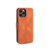 iPhone 12 Pro | iPhone 12 Pro - DG.MING™ Classical Læder Etui / Taske M. Pung - Brun - DELUXECOVERS.DK