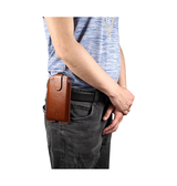 Samsung Galaxy S7 | Samsung Galaxy S7 - Mont Blanc Ægte Læder Bælte Sleeve - Brun - DELUXECOVERS.DK