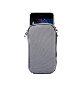 iPhone 5 / 5S / SE | iPhone 5/5S/SE - Simple Nylon Sleeve Etui M. Lynlås - Grå - DELUXECOVERS.DK