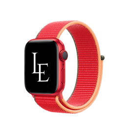 Apple Watch 38-42mm | Apple Watch (38/40/SE/41/42mm) - L'Empiri™ Sport+ Nylon Velcro Rem - Rød - DELUXECOVERS.DK